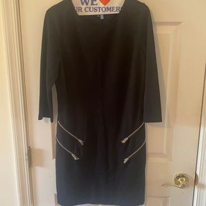 Express long sleeve black dress